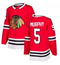 Blackhawks #5 Connor Murphy Red Home Authentic Stitched Hockey Jersey Blackhawks #5 Connor Murphy Red Home Authentic Stitched Hockey Jersey