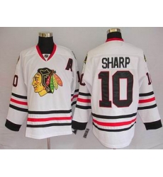 Chicago Blackhawks #10 Patrick Sharp hockey white Jersey Chicago Blackhawks #10 Patrick Sharp hockey white Jersey