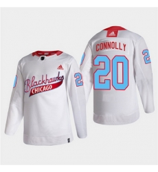 Men Chicago Blackhawks 20 Brett Connolly 2022 Community Night White Stitched jersey Men Chicago Blackhawks 20 Brett Connolly 2022 Community Night White Stitched jersey
