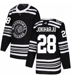 Mens Adidas Chicago Blackhawks 28 Henri Jokiharju Authentic Black 2019 Winter Classic NHL Jersey Mens Adidas Chicago Blackhawks 28 Henri Jokiharju Authentic Black 2019 Winter Classic NHL Jersey