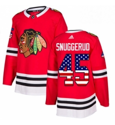 Mens Adidas Chicago Blackhawks 45 Luc Snuggerud Authentic Red USA Flag Fashion NHL Jersey Mens Adidas Chicago Blackhawks 45 Luc Snuggerud Authentic Red USA Flag Fashion NHL Jersey