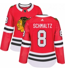 Womens Adidas Chicago Blackhawks 8 Nick Schmaltz Authentic Red Home NHL Jersey Womens Adidas Chicago Blackhawks 8 Nick Schmaltz Authentic Red Home NHL Jersey