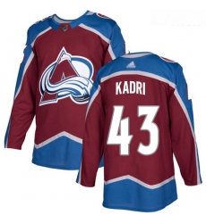 Avalanche #43 Nazem Kadri Burgundy Home Authentic Stitched Hockey Jersey Avalanche #43 Nazem Kadri Burgundy Home Authentic Stitched Hockey Jersey
