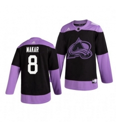 Avalanche 8 Cale Makar Black Purple Hockey Fights Cancer Adidas Jersey Avalanche 8 Cale Makar Black Purple Hockey Fights Cancer Adidas Jersey