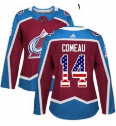 Womens Adidas Colorado Avalanche 14 Blake Comeau Authentic Burgundy Red USA Flag Fashion NHL Jersey Womens Adidas Colorado Avalanche 14 Blake Comeau Authentic Burgundy Red USA Flag Fashion NHL Jersey