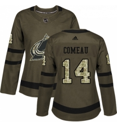 Womens Adidas Colorado Avalanche 14 Blake Comeau Authentic Green Salute to Service NHL Jersey Womens Adidas Colorado Avalanche 14 Blake Comeau Authentic Green Salute to Service NHL Jersey