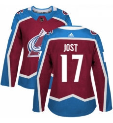 Womens Adidas Colorado Avalanche 17 Tyson Jost Premier Burgundy Red Home NHL Jersey Womens Adidas Colorado Avalanche 17 Tyson Jost Premier Burgundy Red Home NHL Jersey