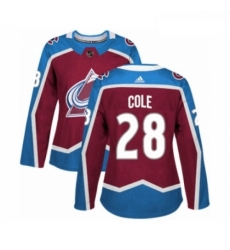 Womens Adidas Colorado Avalanche 28 Ian Cole Premier Burgundy Red Home NHL Jersey Womens Adidas Colorado Avalanche 28 Ian Cole Premier Burgundy Red Home NHL Jersey