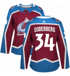 Womens Adidas Colorado Avalanche 34 Carl Soderberg Premier Burgundy Red Home NHL Jersey Womens Adidas Colorado Avalanche 34 Carl Soderberg Premier Burgundy Red Home NHL Jersey