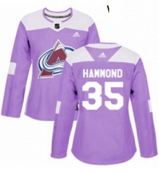Womens Adidas Colorado Avalanche 35 Andrew Hammond Authentic Purple Fights Cancer Practice NHL Jersey Womens Adidas Colorado Avalanche 35 Andrew Hammond Authentic Purple Fights Cancer Practice NHL Jersey