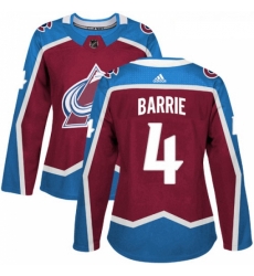 Womens Adidas Colorado Avalanche 4 Tyson Barrie Authentic Burgundy Red Home NHL Jersey Womens Adidas Colorado Avalanche 4 Tyson Barrie Authentic Burgundy Red Home NHL Jersey
