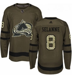 Youth Adidas Colorado Avalanche 8 Teemu Selanne Authentic Green Salute to Service NHL Jersey Youth Adidas Colorado Avalanche 8 Teemu Selanne Authentic Green Salute to Service NHL Jersey