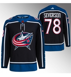 Men Columbus Blue Jackets 78 Damon Severson Black 2022 23 Reverse Retro Stitched Jersey Men Columbus Blue Jackets 78 Damon Severson Black 2022 23 Reverse Retro Stitched Jersey