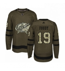 Mens Adidas Columbus Blue Jackets 19 Liam Foudy Authentic Green Salute to Service NHL Jersey Mens Adidas Columbus Blue Jackets 19 Liam Foudy Authentic Green Salute to Service NHL Jersey