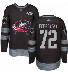 Mens Adidas Columbus Blue Jackets 72 Sergei Bobrovsky Premier Black 1917 2017 100th Anniversary NHL Jersey Mens Adidas Columbus Blue Jackets 72 Sergei Bobrovsky Premier Black 1917 2017 100th Anniversary NHL Jersey