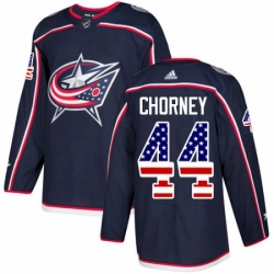 Youth Adidas Columbus Blue Jackets 44 Taylor Chorney Authentic Navy Blue USA Flag Fashion NHL Jersey 