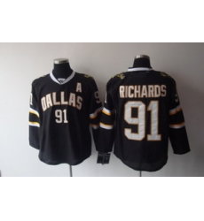 Dallas Stars 91 Brad Richards With A Patch Black Hockey Jersey Dallas Stars 91 Brad Richards With A Patch Black Hockey Jersey