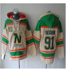 Dallas Stars #91 Tyler Seguin Cream Sawyer Hooded Sweatshirt Stitched NHL Jersey Dallas Stars #91 Tyler Seguin Cream Sawyer Hooded Sweatshirt Stitched NHL Jersey