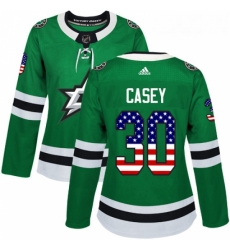 Womens Adidas Dallas Stars 30 Jon Casey Authentic Green USA Flag Fashion NHL Jersey Womens Adidas Dallas Stars 30 Jon Casey Authentic Green USA Flag Fashion NHL Jersey