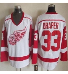 Detroit Red Wings #33 Kris Draper White CCM Throwback Stitched NHL Jersey