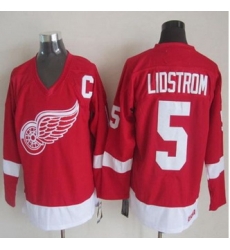 Detroit Red Wings #5 Nicklas Lidstrom Red CCM Throwback Stitched NHL Jersey Detroit Red Wings #5 Nicklas Lidstrom Red CCM Throwback Stitched NHL Jersey