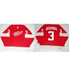 Men Detroit Red Wings 3 Scotty Bowman Red Stitched Jersey