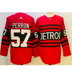 Men Detroit Red Wings 57 David Perron Red 2022 23 Reverse Retro Stitched Jersey Men Detroit Red Wings 57 David Perron Red 2022 23 Reverse Retro Stitched Jersey