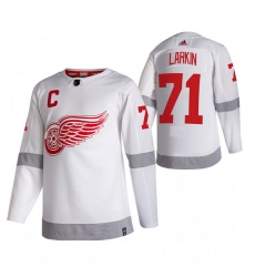 Men Detroit Red Wings 71 Dylan Larkin White Adidas 2020 21 Reverse Retro Alternate NHL Jersey Men Detroit Red Wings 71 Dylan Larkin White Adidas 2020 21 Reverse Retro Alternate NHL Jersey