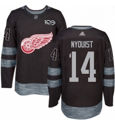 Mens Adidas Detroit Red Wings 14 Gustav Nyquist Premier Black 1917 2017 100th Anniversary NHL Jersey Mens Adidas Detroit Red Wings 14 Gustav Nyquist Premier Black 1917 2017 100th Anniversary NHL Jersey