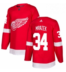 Mens Adidas Detroit Red Wings 34 Petr Mrazek Authentic Red Home NHL Jersey Mens Adidas Detroit Red Wings 34 Petr Mrazek Authentic Red Home NHL Jersey