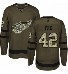 Mens Adidas Detroit Red Wings 42 Martin Frk Premier Green Salute to Service NHL Jersey Mens Adidas Detroit Red Wings 42 Martin Frk Premier Green Salute to Service NHL Jersey