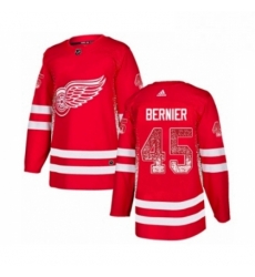 Mens Adidas Detroit Red Wings 45 Jonathan Bernier Authentic Red Drift Fashion NHL Jersey Mens Adidas Detroit Red Wings 45 Jonathan Bernier Authentic Red Drift Fashion NHL Jersey