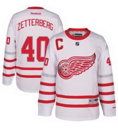 Mens Detroit Red Wings Henrik Zetterberg Reebok White 2017 Centennial Classic Premier Player Jersey Mens Detroit Red Wings Henrik Zetterberg Reebok White 2017 Centennial Classic Premier Player Jersey