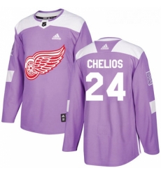 Youth Adidas Detroit Red Wings 24 Chris Chelios Authentic Purple Fights Cancer Practice NHL Jersey Youth Adidas Detroit Red Wings 24 Chris Chelios Authentic Purple Fights Cancer Practice NHL Jersey