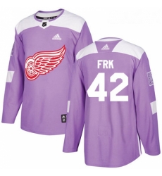 Youth Adidas Detroit Red Wings 42 Martin Frk Authentic Purple Fights Cancer Practice NHL Jersey Youth Adidas Detroit Red Wings 42 Martin Frk Authentic Purple Fights Cancer Practice NHL Jersey