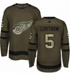 Youth Adidas Detroit Red Wings 5 Nicklas Lidstrom Premier Green Salute to Service NHL Jersey Youth Adidas Detroit Red Wings 5 Nicklas Lidstrom Premier Green Salute to Service NHL Jersey