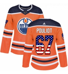 Womens Adidas Edmonton Oilers 67 Benoit Pouliot Authentic Orange USA Flag Fashion NHL Jersey Womens Adidas Edmonton Oilers 67 Benoit Pouliot Authentic Orange USA Flag Fashion NHL Jersey