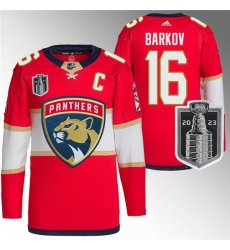 Men Florida Panthers 16 Aleksander Barkov Red 2023 Stanley Cup Final Stitched Jersey Men Florida Panthers 16 Aleksander Barkov Red 2023 Stanley Cup Final Stitched Jersey