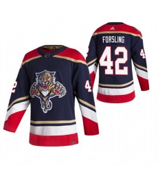 Men Florida Panthers 42 Gustav Forsling Navy Stitched Jersey Men Florida Panthers 42 Gustav Forsling Navy Stitched Jersey