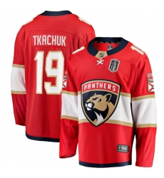 Men Florida Panthers Matthew Tkachuk Fanatics Red 2025 Stanley Cup Final Home Breakaway Player Jersey