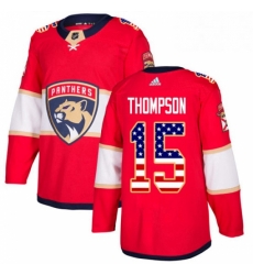 Mens Adidas Florida Panthers 15 Paul Thompson Authentic Red USA Flag Fashion NHL Jersey Mens Adidas Florida Panthers 15 Paul Thompson Authentic Red USA Flag Fashion NHL Jersey
