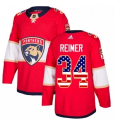 Mens Adidas Florida Panthers 34 James Reimer Authentic Red USA Flag Fashion NHL Jersey Mens Adidas Florida Panthers 34 James Reimer Authentic Red USA Flag Fashion NHL Jersey