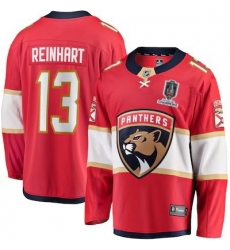 mens fanatics sam reinhart red florida panthers breakaway player jersey 2025 stanley cup champions