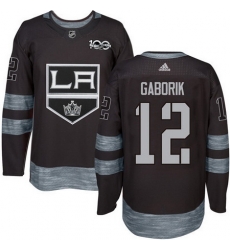 Kings #12 Marian Gaborik Black 1917 2017 100th Anniversary Stitched NHL Jersey Kings #12 Marian Gaborik Black 1917 2017 100th Anniversary Stitched NHL Jersey
