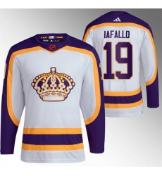 Men Los Angeles Kings 19 Alex Iafallo White 2022 Reverse Retro Stitched Jersey Men Los Angeles Kings 19 Alex Iafallo White 2022 Reverse Retro Stitched Jersey