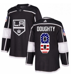 Mens Adidas Los Angeles Kings 8 Drew Doughty Authentic Black USA Flag Fashion NHL Jersey Mens Adidas Los Angeles Kings 8 Drew Doughty Authentic Black USA Flag Fashion NHL Jersey