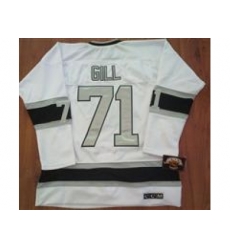 NHL Los Angeles Kings #71 GILL white-Black CCM C Patch Jersey NHL Los Angeles Kings #71 GILL white-Black CCM C Patch Jersey