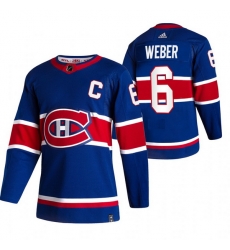 Men Montreal Canadiens 6 Shea Weber Blue Adidas 2020 21 Reverse Retro Alternate NHL Jersey Men Montreal Canadiens 6 Shea Weber Blue Adidas 2020 21 Reverse Retro Alternate NHL Jersey