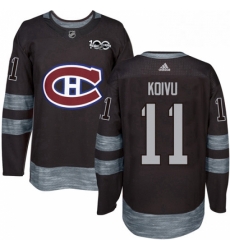 Mens Adidas Montreal Canadiens 11 Saku Koivu Authentic Black 1917 2017 100th Anniversary NHL Jersey Mens Adidas Montreal Canadiens 11 Saku Koivu Authentic Black 1917 2017 100th Anniversary NHL Jersey