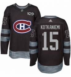 Mens Adidas Montreal Canadiens 15 Jesperi Kotkaniemi Authentic Black 1917 2017 100th Anniversary NHL Jersey Mens Adidas Montreal Canadiens 15 Jesperi Kotkaniemi Authentic Black 1917 2017 100th Anniversary NHL Jersey